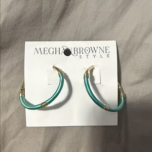 Gold and Green Earringd